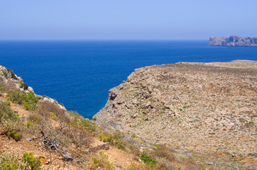 Fototapeta na wymiar Cliffs on the Crete island, Greece