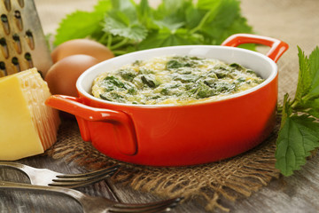 Casserole with nettle