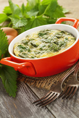 Casserole with nettle