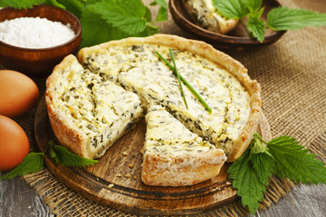 Pie with nettle