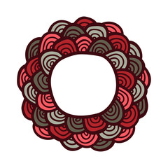 colorful doodle card, cute vector frame