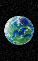 Handmade plasticine globe isolated. Great icon for global themes with clipping path