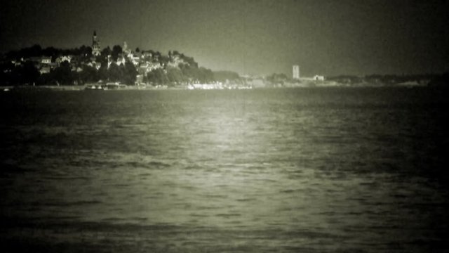 Old city - retro, 1950's camera footage 