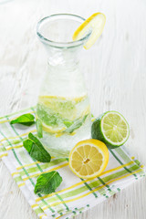 Soft drink, lemon fruits