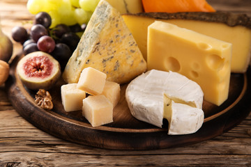 Delicious cheese on the table