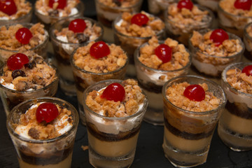 Banoffee pie in a mini glass