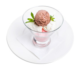 Delicious assorted ice cream in bowl.