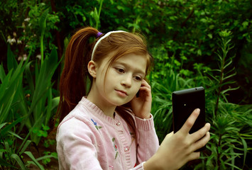 Girl with smartphone