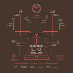 Vector illustration of home repair infographics