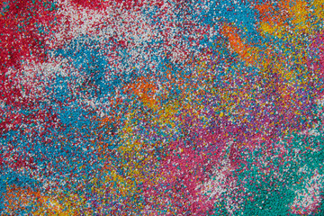 Background of colored sand closeup