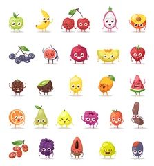 Fotobehang Fruit characters vector illustration. © Vectorvstocker
