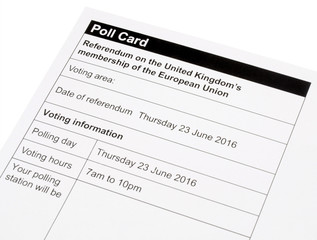 European Union Referendum Polling Card