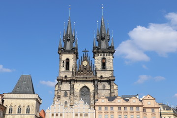 Fototapeta na wymiar Eglise Notre-Dame du Tyn à Prague