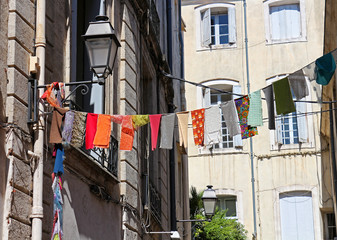 Naklejka premium Montpellier, rue de la Fontaine, décorations
