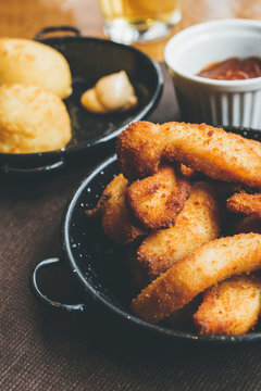 Delicious appetizer fingers and croquettes