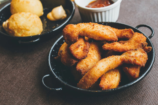 Delicious appetizer fingers and croquettes