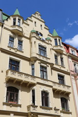 Fototapeta na wymiar Façade d’immeuble classique à Prague