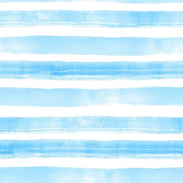 Watercolor stripes. Seamless pattern. Abstract background 1 © Gribanessa
