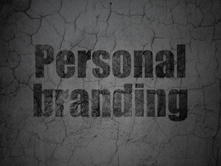 Marketing concept: Personal Branding on grunge wall background