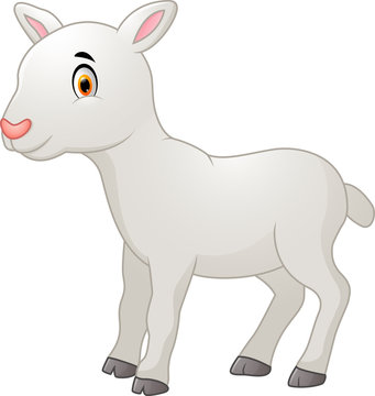 Cartoon happy goat