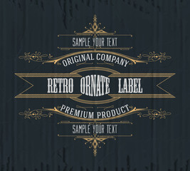 VVintage typographic label premium - vector