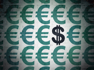 Obraz premium Currency concept: dollar icon on Digital Data Paper background