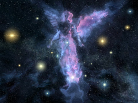 Angel shaped nebula