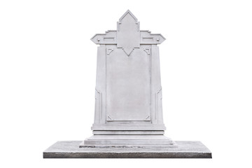 Empty Signs. Old sign white made of cement design and tracery is