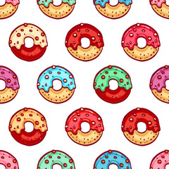 Obraz premium background of colorful donuts