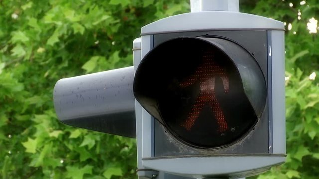 Blinking yellow traffic light