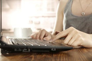 woman hands writing 