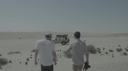 Photographe dans le désert