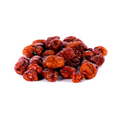 Chinese jujubes on white background