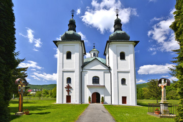 Fototapeta na wymiar greek catholic church in Chmelova, Slovakia