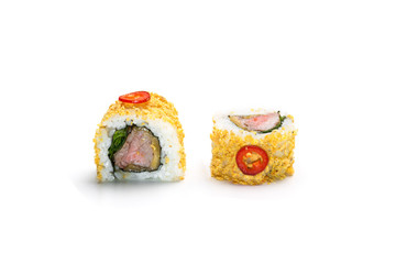 uramaki isolated on white background