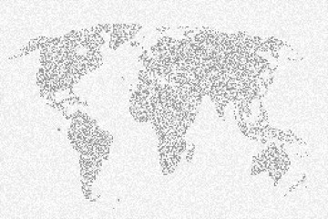 World map. digital pixels wallpaper