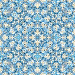 Wallpaper in the style of Baroque. A seamless vector background. 