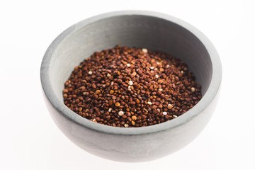 Quinoa grain on white background