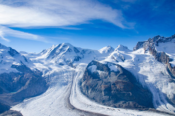 Swiss Alps and famous Matterhorn glacier