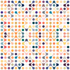 multicolor molecules seamless pattern