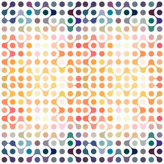 multicolor molecules seamless pattern