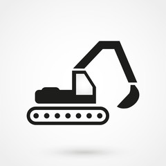 Fototapeta premium excavator icon vector
