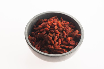 goji berries isolated on white background