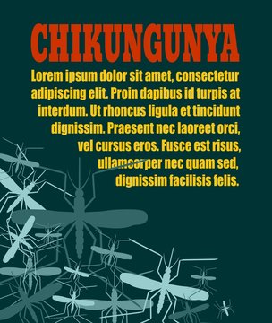 Vector brochure, report or flyer design template. Chikungunya virus