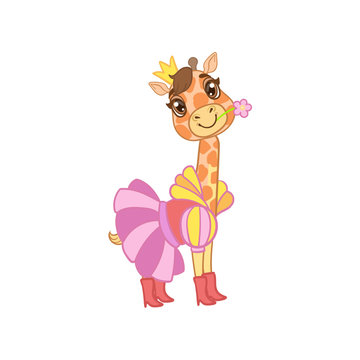 Giraffe Dressed As Princess