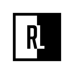 Fototapeta premium initial square half logo