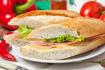 Italian panini sandwich.