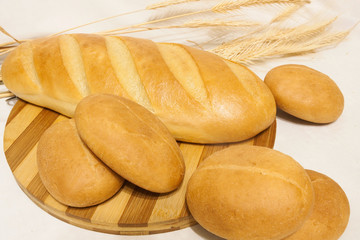 Small buns and fresh bread