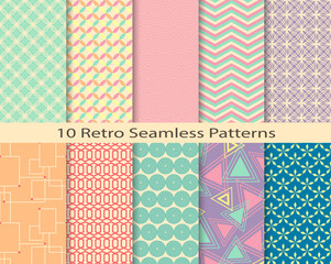 Retro patterns, seamless patterns,Pattern Swatches, vector, Endless texture can be used for wallpaper, pattern fills, web page,background,surface 

