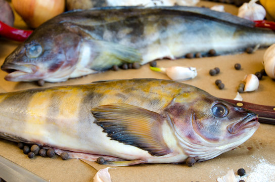 grinling fish with vegetables